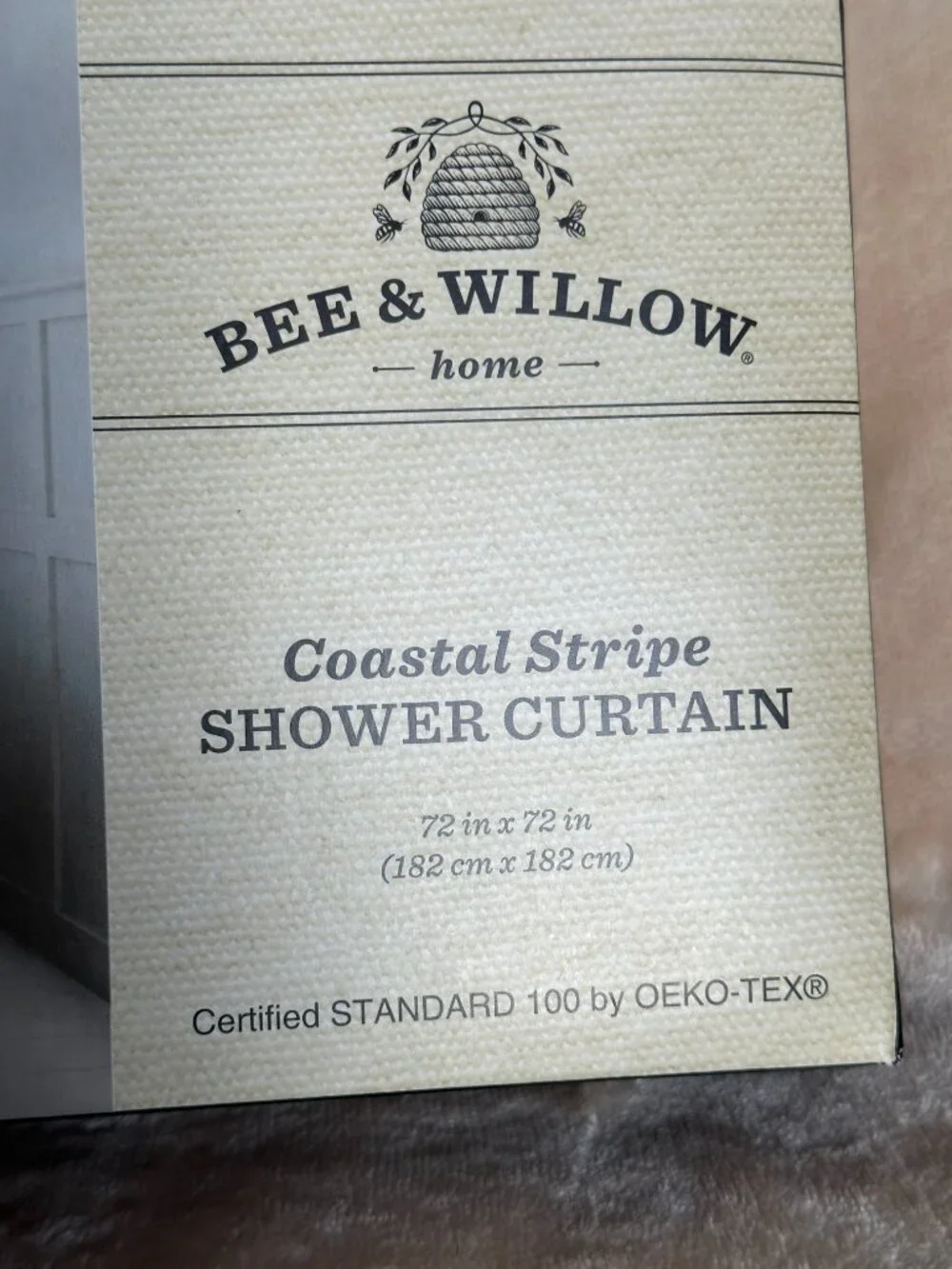 Bee & Willow Coastal Stripe Shower Curtain 100% Cotton 72